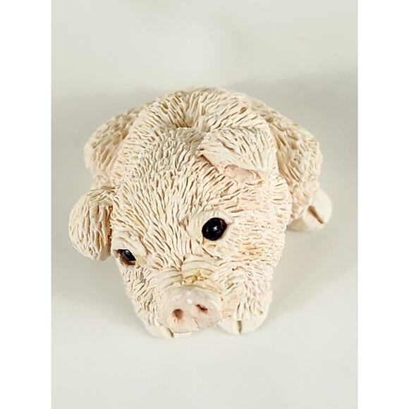 Stone Critters Mini Piglet Pig Piggy 2 1/4" Figurine 1988 USA Home Decor Vintage - Picture 12 of 14